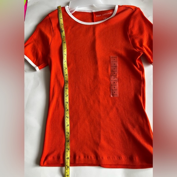 [Free Assembly]  Women's Round Neck Short Sleeve T Shirts Orange Size M - Picture 6 of 16